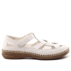Фотография 1 женские летние туфли с перфорацией RIEKER 46455-80 white