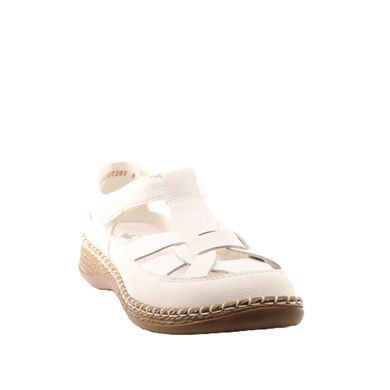 Фотография 2 женские летние туфли с перфорацией RIEKER 46455-80 white