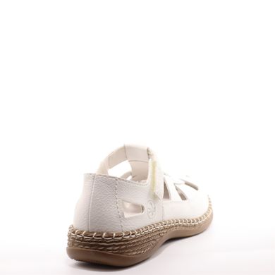 Фотография 4 женские летние туфли с перфорацией RIEKER 46455-80 white