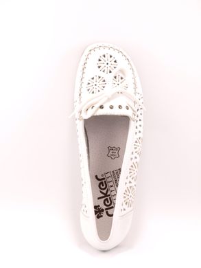 Фотография 5 женские летние туфли с перфорацией RIEKER L6396-80 white