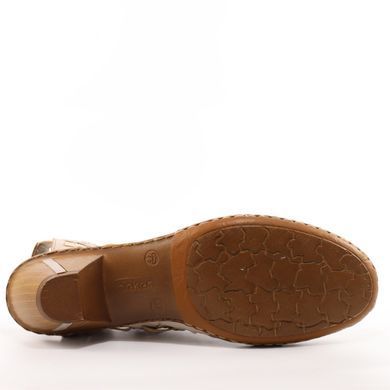 Фотография 6 Женские босоножки на низком каблуке RIEKER 46778-64 beige
