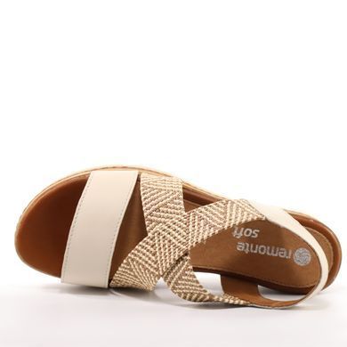 Фотографія 5 Жіночі босоніжки на танкетці REMONTE (by Rieker) D2L54-60 beige
