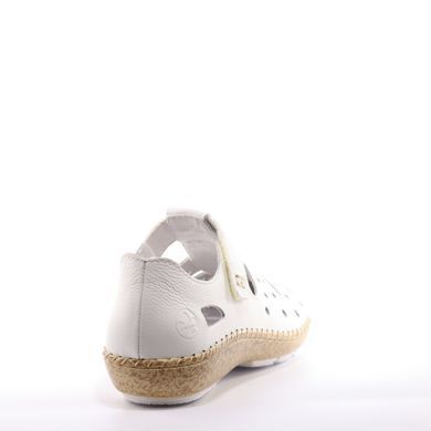 Фотографія 4 Жіночі літні туфлі з перфорацією RIEKER 44852-80 white