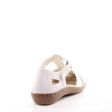 Фотография 4 Женские босоножки на низком ходу RIEKER 45869-81 white