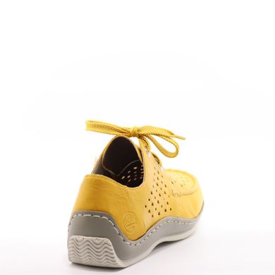Фотографія 4 жіночі літні туфлі з перфорацією RIEKER L1716-68 yellow