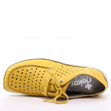 Фотография 5 женские летние туфли с перфорацией RIEKER L1716-68 yellow
