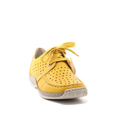 Фотография 2 женские летние туфли с перфорацией RIEKER L1716-68 yellow