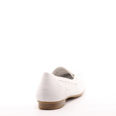 Фотография 4 женские летние туфли с перфорацией RIEKER 40080-80 white