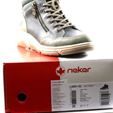 Фотографія 8 Жіночі осінні черевики RIEKER L5601-52 green