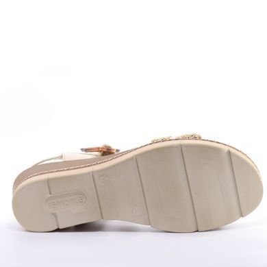 Фотографія 6 Жіночі босоніжки на танкетці REMONTE (by Rieker) D2L55-60 beige