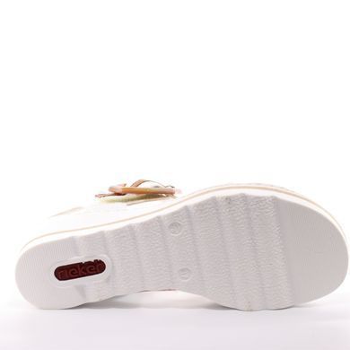 Фотография 6 Женские босоножки на танкетке RIEKER 67476-83 white