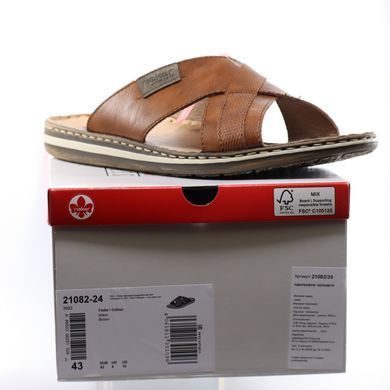 Фотография 7 Пантолеты мужские (шлёпанцы) RIEKER 21082-24 brown
