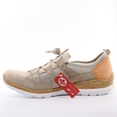 Фотография 3 Женские летние туфли с перфорацией RIEKER N42K2-62 beige