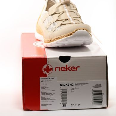 Фотография 7 Женские летние туфли с перфорацией RIEKER N42K2-62 beige