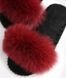 Женские тапочки Family story Пухнастики ( бордо ) фото 4 mini