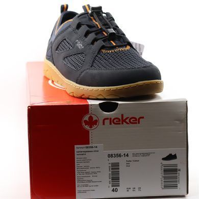 Фотография 8 Мужские летние туфли с перфорацией RIEKER 08356-14 blue