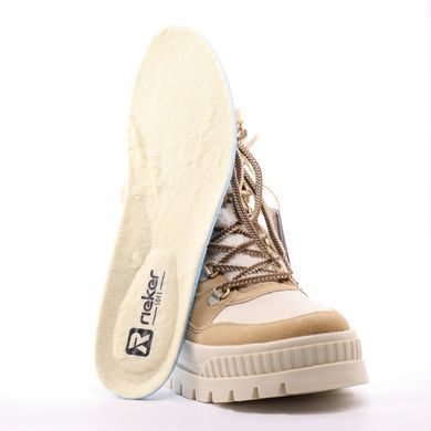 Фотография 3 Женские зимние ботинки RIEKER W2173-62 beige