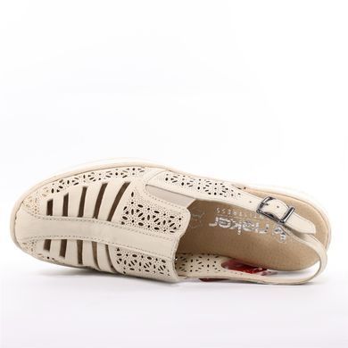 Фотографія 5 Жіночі літні туфлі з перфорацією RIEKER 48763-60 beige