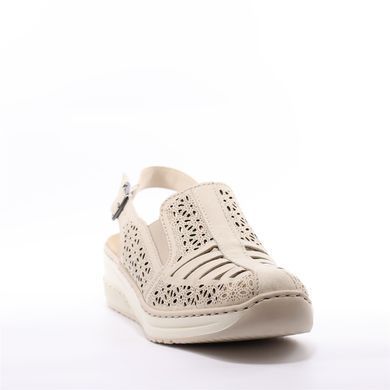 Фотографія 2 Жіночі літні туфлі з перфорацією RIEKER 48763-60 beige