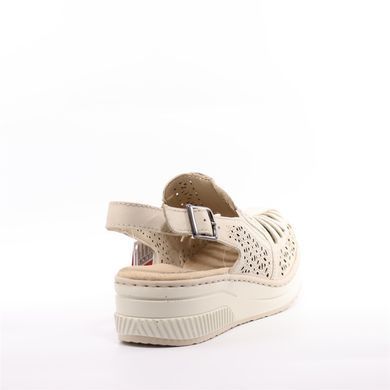Фотографія 4 Жіночі літні туфлі з перфорацією RIEKER 48763-60 beige