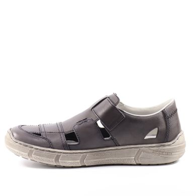 Фотографія 3 чоловічі літні туфлі з перфорацією RIEKER 04050-40 grey