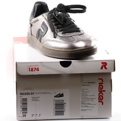 Фотография 8 Женские кеды RIEKER W2200-91 silver