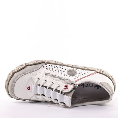 Фотография 6 женские летние туфли с перфорацией RIEKER L0355-80 white
