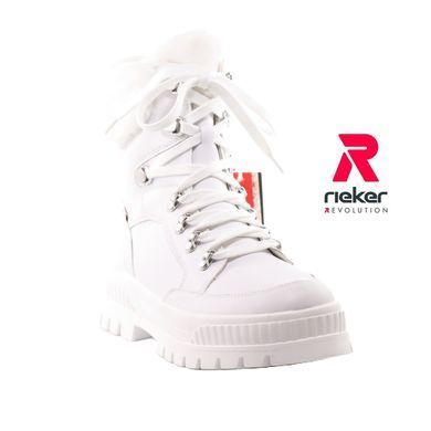 Фотография 2 Женские зимние ботинки RIEKER W2174-80 white