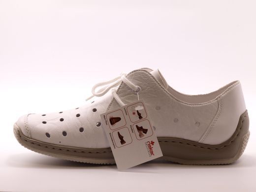Фотографія 3 Жіночі літні туфлі з перфорацією RIEKER L1715-80 white
