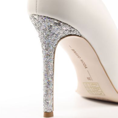 Фотография 5 Женские туфли на высоком каблуке шпильке BRAVO MODA 1626 white skora