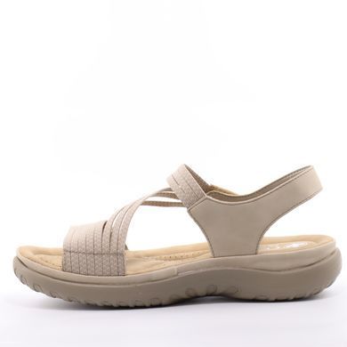Фотографія 3 Жіночі босоніжки на низькому ходу RIEKER 64870-62 beige
