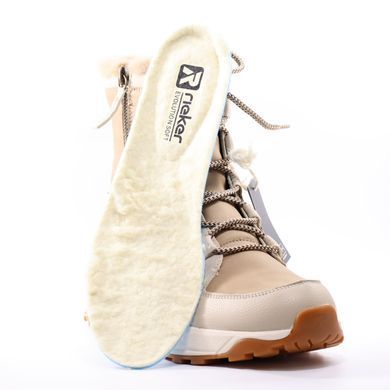Фотография 3 Зимние женские полусапоги RIEKER W0071-20 beige