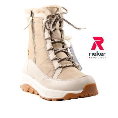 Фотография 2 Зимние женские полусапоги RIEKER W0071-20 beige