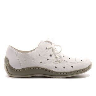 Фотография 1 Женские летние туфли с перфорацией RIEKER L1715-80 white