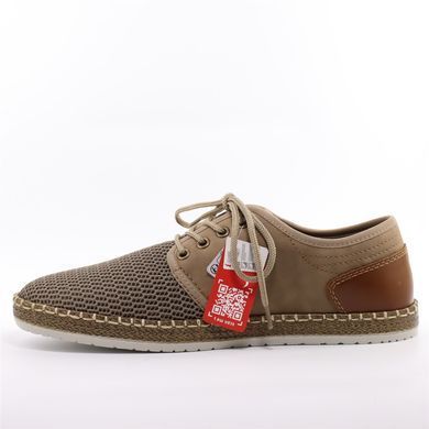 Фотография 3 Мужские летние туфли с перфорацией RIEKER B5249-64 beige