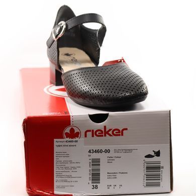 Фотографія 7 Жіночі літні туфлі з перфорацією RIEKER 43460-00 black