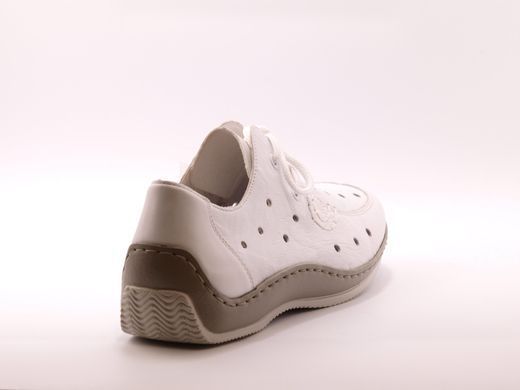 Фотографія 4 Жіночі літні туфлі з перфорацією RIEKER L1715-80 white