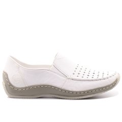 Фотография 1 женские летние туфли с перфорацией RIEKER L1765-80 white