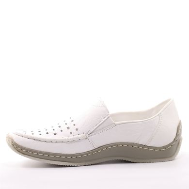 Фотографія 3 жіночі літні туфлі з перфорацією RIEKER L1765-80 white
