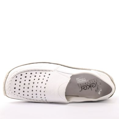 Фотографія 5 жіночі літні туфлі з перфорацією RIEKER L1765-80 white