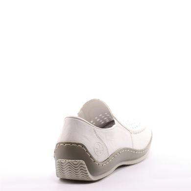 Фотографія 4 жіночі літні туфлі з перфорацією RIEKER L1765-80 white