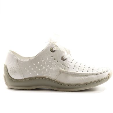 Фотография 1 женские летние туфли с перфорацией RIEKER L1716-80 white