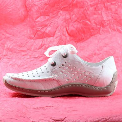 Фотографія 5 жіночі літні туфлі з перфорацією RIEKER L1716-80 white