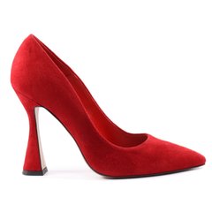 Фотография 1 женские туфли на высоком каблуке BRAVO MODA 0031 Czerwony Zamsz
