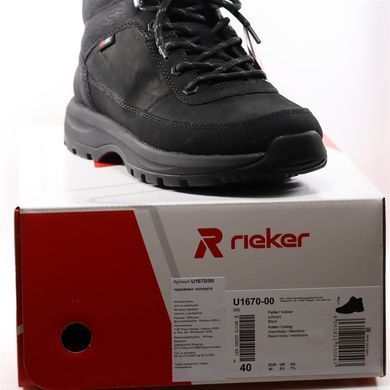 Фотографія 8 Осінні чоловічі черевики RIEKER U1670-00 black