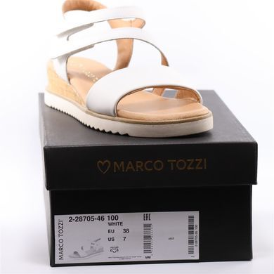 Фотография 7 Женские босоножки на танкетке MARCO TOZZI 2-28705-46 100 white