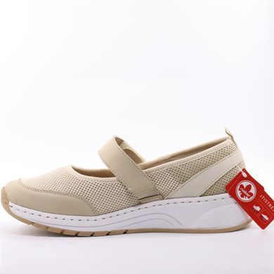 Фотографія 3 Жіночі літні туфлі з перфорацією RIEKER N6554-60 beige