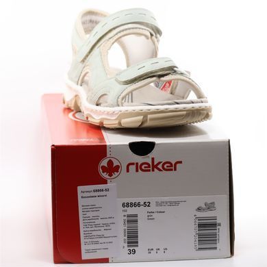 Фотографія 7 Жіночі босоніжки на низькому ходу RIEKER 68866-52 green