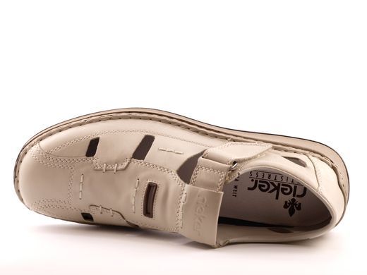 Фотографія 5 Чоловічі літні туфлі з перфорацією RIEKER 05284-60 beige