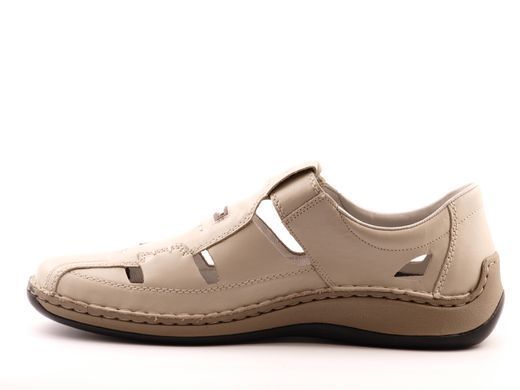 Фотографія 3 Чоловічі літні туфлі з перфорацією RIEKER 05284-60 beige